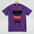 Senior Class Of 2019 Tshirt Graduation Awesome Mom Mineral Wash Tshirts Mineral Purple