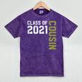 Senior Class Of 2021 Cousin Graduation Mineral Wash Tshirts Mineral Purple