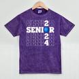 Senior Class Of 2024 Bowling First Day Of School Graduation Mineral Wash Tshirts Mineral Purple