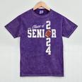 Senior Class Of 2024 Football Graduation Party Favors 2024 Mineral Wash Tshirts Mineral Purple