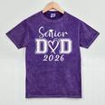 Senior Dad 2026 Graduation Class Of 2026 Men Daddy Father Mineral Wash Tshirts Mineral Purple