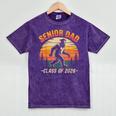 Senior Dad Class Of 2026 Bigfoot Vintage Graduation Mineral Wash Tshirts Mineral Purple