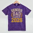 Senior Dad Class Of 2026 Purple Yellow Vintage Graduation Mineral Wash Tshirts Mineral Purple