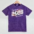 Senior Dad Class Of 2026 Soccer Ball Graduation Mineral Wash Tshirts Mineral Purple