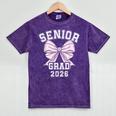Senior Grad 2026 Class Of 2026 Senior Graduation 2026 Mineral Wash Tshirts Mineral Purple