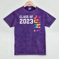 Senior Graduation Class Of 2023 Aunt Senior Tie Dye Mineral Wash Tshirts Mineral Purple