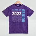 Senior Graduation Class Of 2023 Cute Senior 2023 Mineral Wash Tshirts Mineral Purple