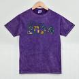 Senior Graduation Class Of 2024 Cute Senior 2024 Flowers Mineral Wash Tshirts Mineral Purple