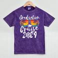 Senior Graduation Trip Cruise 2024 Retro Ship Party Cruise Mineral Wash Tshirts Mineral Purple