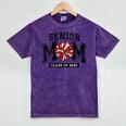 Senior Mom 2025 Cheer Mama Class Of 2025 Graduation Mineral Wash Tshirts Mineral Purple