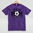 Senior Mom 2025 Soccer Mom Class Of 2025 Graduation Mineral Wash Tshirts Mineral Purple
