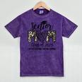 Senior Mom Class Of 2025 Senior Mama 2025 Leopard Graduation Mineral Wash Tshirts Mineral Purple