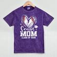 Senior Mom Class Of 2026 Baseball Graduation Heart Mineral Wash Tshirts Mineral Purple