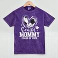 Senior Mommy Class Of 2026 Soccer Graduation Heart Premium Tri-Blend Mineral Wash Tshirts Mineral Purple