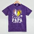 Senior Papa Class Of 2026 Baseball Softball Graduation Heart Mineral Wash Tshirts Mineral Purple