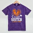 Senior Sister Class Of 2026 Basketball Graduation Heart Mineral Wash Tshirts Mineral Purple
