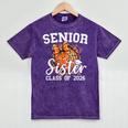 Senior Sister Class Of 2026 Coquette Basketball Graduation Mineral Wash Tshirts Mineral Purple