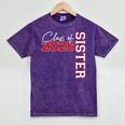 Senior Sister Class Of 2026 Proud Big Sis Graduation Family Mineral Wash Tshirts Mineral Purple
