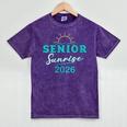 Senior Sunrise Class Of 2026 Vintage Graduation High School Mineral Wash Tshirts Mineral Purple