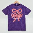 Senior Twenty Twenty-Six Coquette Graduation Class Of 2026 Mineral Wash Tshirts Mineral Purple