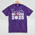Senior Volleyball Brother 2025 Class Of 2025 Graduation Mineral Wash Tshirts Mineral Purple