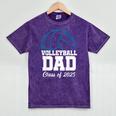 Senior Volleyball Dad Class Of 2025 Graduation Graduate Mineral Wash Tshirts Mineral Purple
