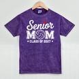 Senior Volleyball Mom Class Of 2027 Graduation Graduate Mineral Wash Tshirts Mineral Purple