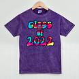 Senior Year 2022 Class Of 2022 Graduation Tie Dye Groovy Mineral Wash Tshirts Mineral Purple