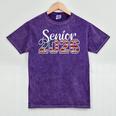 Senior Year 2026 American Flag USA Graduation Class Of 2026 Mineral Wash Tshirts Mineral Purple