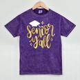 Seniors Y'All 2019 Graduation Tshirt High School College Mineral Wash Tshirts Mineral Purple