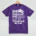 She Believed She Could So She Mastered It Graduation 2023 Mineral Wash Tshirts Mineral Purple