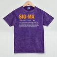 Sigma Male Definition Crazy Aura Lone Wolf Introvert Mineral Wash Tshirts Mineral Purple