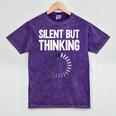 Silent But Thinking Introvert Mineral Wash Tshirts Mineral Purple