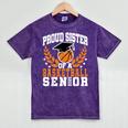 Sister Class Of 2025 Senior Basketball Graduation Family Mineral Wash Tshirts Mineral Purple