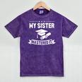 My Sister Mastered It Masters Degree Graduation MBA Mineral Wash Tshirts Mineral Purple