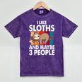 Sloth For Sloth Lover Men Women Kids Introvert Mineral Wash Tshirts Mineral Purple Sloth For Sloth Lover Men Women Kids Introvert Mineral Wash Tshirts Mineral Purple