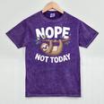 Sloth Shirts Cute Introvert Nope Not Today Sloth Mineral Wash Tshirts Mineral Purple