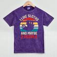 I Like Sloths And Maybe 3 People Sloth Lover Introvert Retro Mineral Wash Tshirts Mineral Purple I Like Sloths And Maybe 3 People Sloth Lover Introvert Retro Mineral Wash Tshirts Mineral Purple