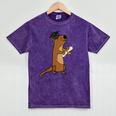 SmileteesGrad Cute Sea Otter Graduation T-Shirt Mineral Wash Tshirts Mineral Purple
