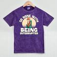 So Done With Being Interrupted Sick And Tired Introvert Premium Tri-Blend Mineral Wash Tshirts Mineral Purple