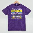 So Long 1st Grade 2nd Grade Here I Come School Graduation Mineral Wash Tshirts Mineral Purple