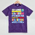 So Long 4th Grade Here I Come Graduation 5th Grade Kids Tee Premium Mineral Wash Tshirts Mineral Purple