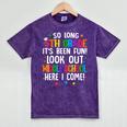 So Long 5th Grade Graduation Middle School Here I Come Kids Mineral Wash Tshirts Mineral Purple