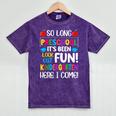 So Long Preschool Kindergarten Here I Come Graduation Mineral Wash Tshirts Mineral Purple