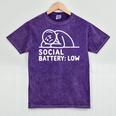 Social Battery Low Apparel Introvert Humor Mineral Wash Tshirts Mineral Purple Social Battery Low Apparel Introvert Humor Mineral Wash Tshirts Mineral Purple