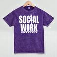 Social Work Graduate TShirt College Graduation Mineral Wash Tshirts Mineral Purple