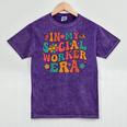 In My Social Worker Era Cute Social Worker Graduation MSW Mineral Wash Tshirts Mineral Purple