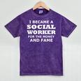 Social Worker Graduation Men Women Social Worker Mineral Wash Tshirts Mineral Purple