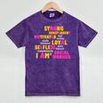 Social Worker T Shirt Graduation Social Work Month Mineral Wash Tshirts Mineral Purple