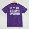 Social Worker Social Work Student Graduation Mineral Wash Tshirts Mineral Purple